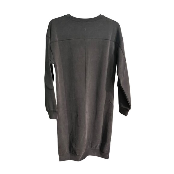 Lululemon Softstreme Midi Dress Black Long Sleeve Lounge & Sporty Size 4 - Picture 3 of 6